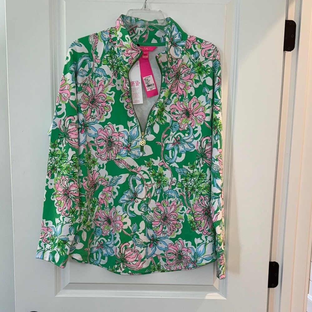 Floral Green and Pink Women's Top